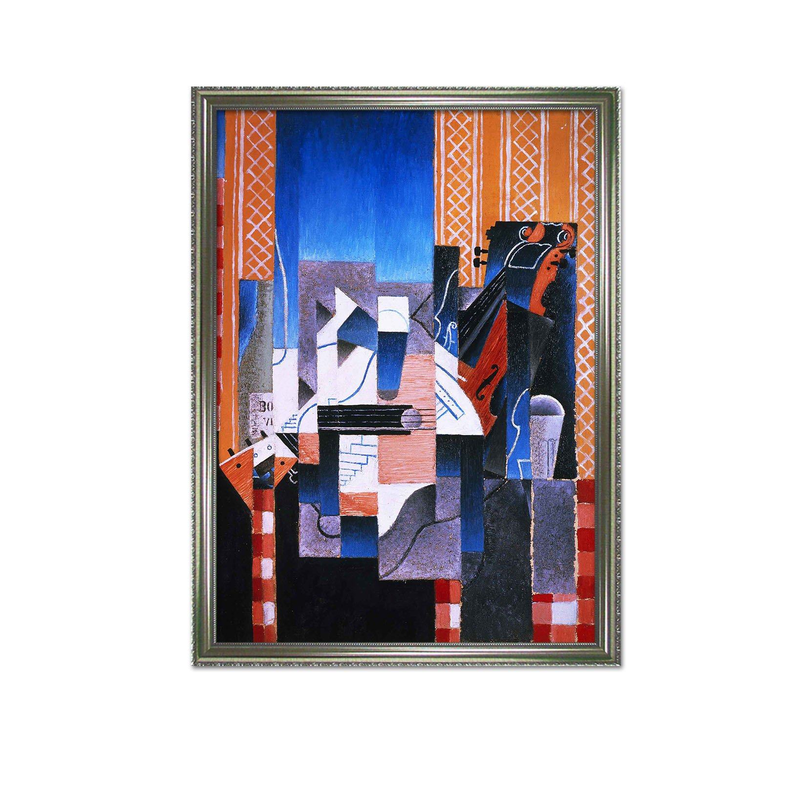 3D Blue Abstract 123 Fake Framed Print Painting Wallpaper AJ Creativity Home 