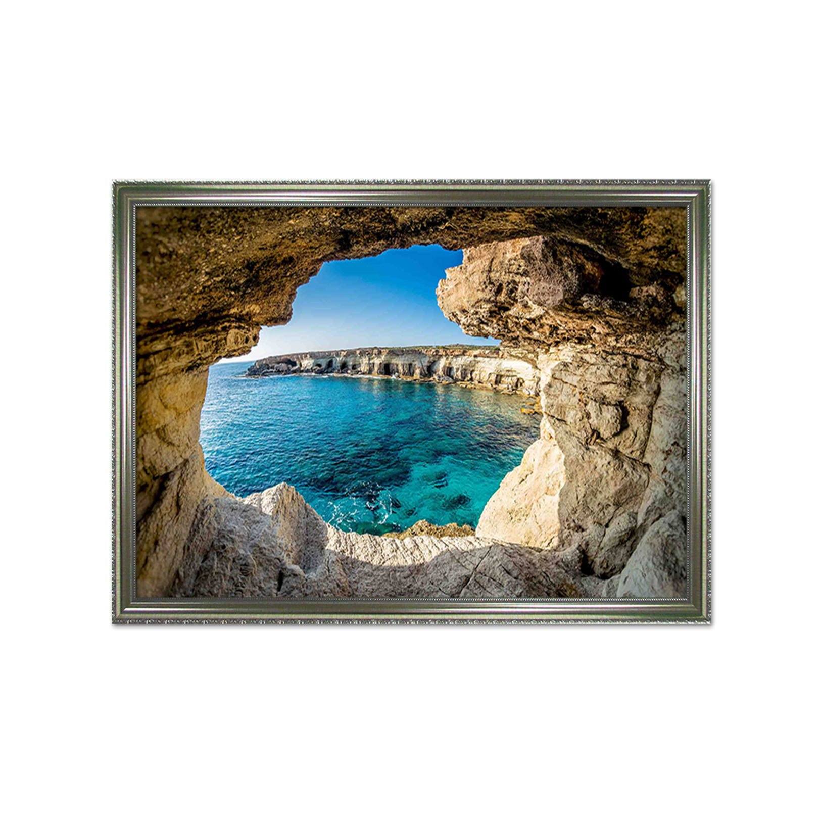3D Cave Entrance 102 Fake Framed Print Painting Wallpaper AJ Creativity Home 