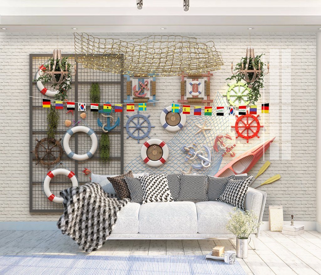 3D Tire Fishing Net 683 Wall Murals Wallpaper AJ Wallpaper 2 