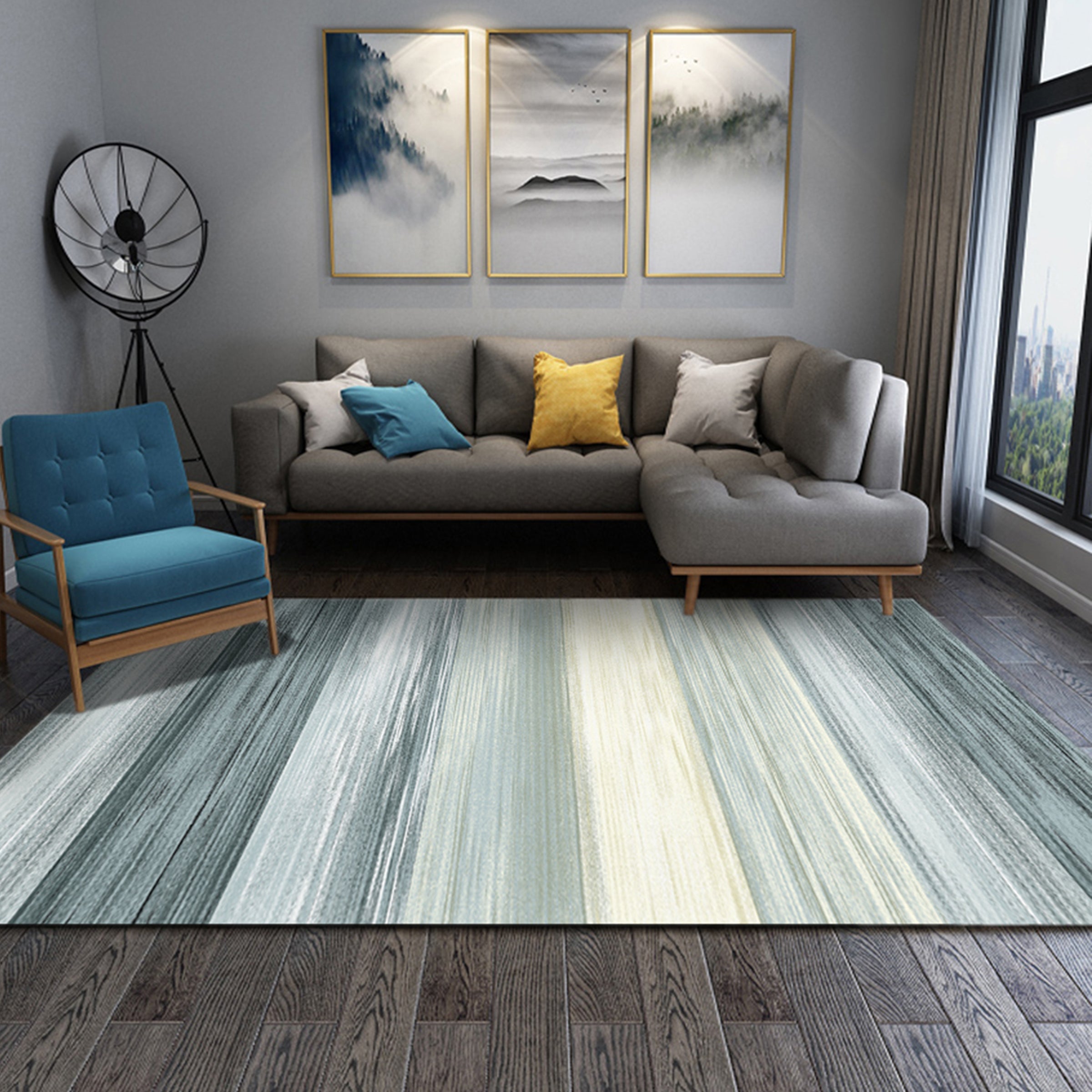 3D Color Stripe WG241 Non Slip Rug Mat Mat AJ Creativity Home 