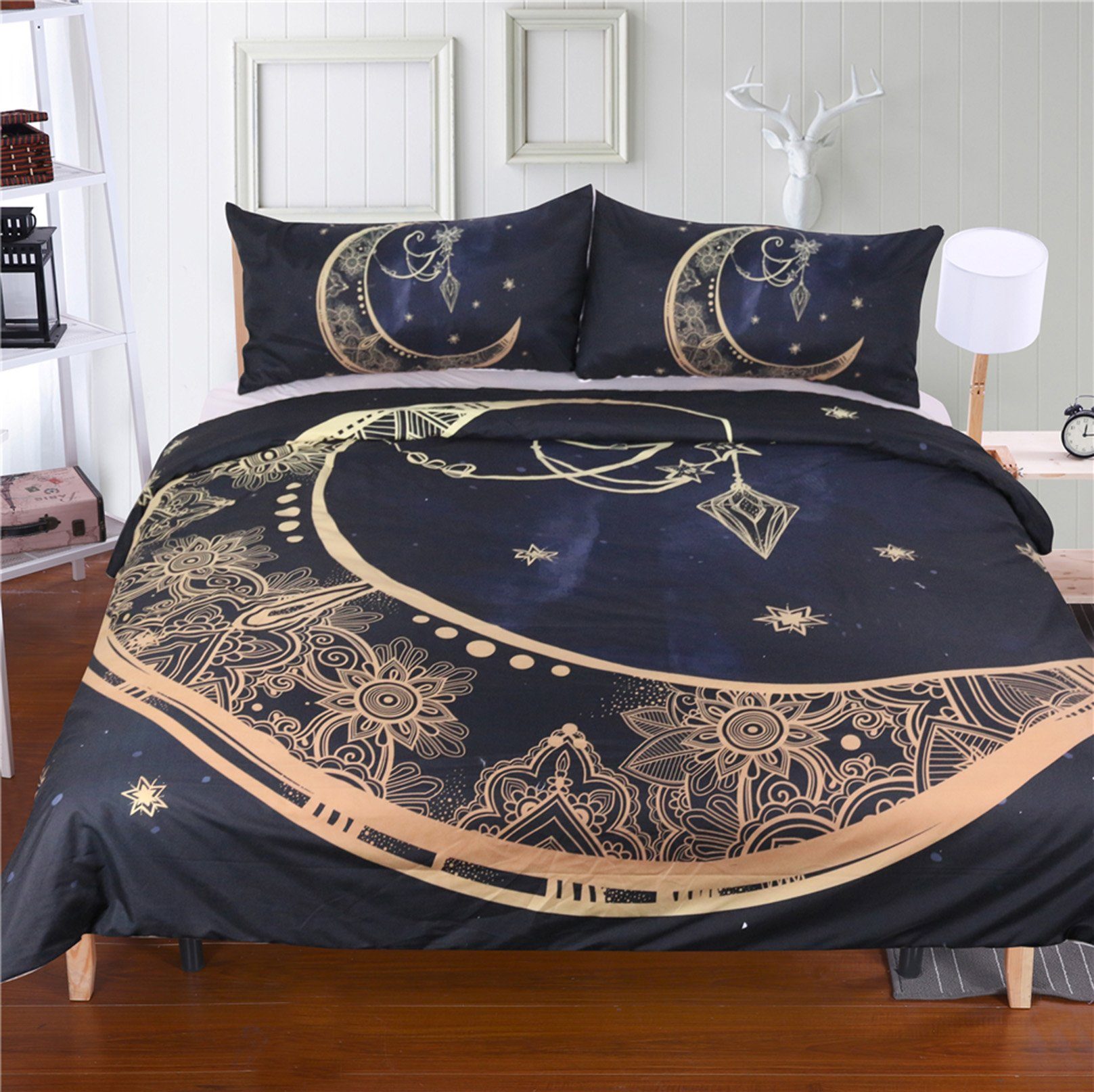 3D Moon Pendantn 201 Bed Pillowcases Quilt Wallpaper AJ Wallpaper 