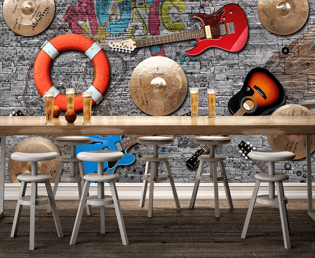 3D Swimming Ring Guitar 21 Wallpaper AJ Wallpaper 2 