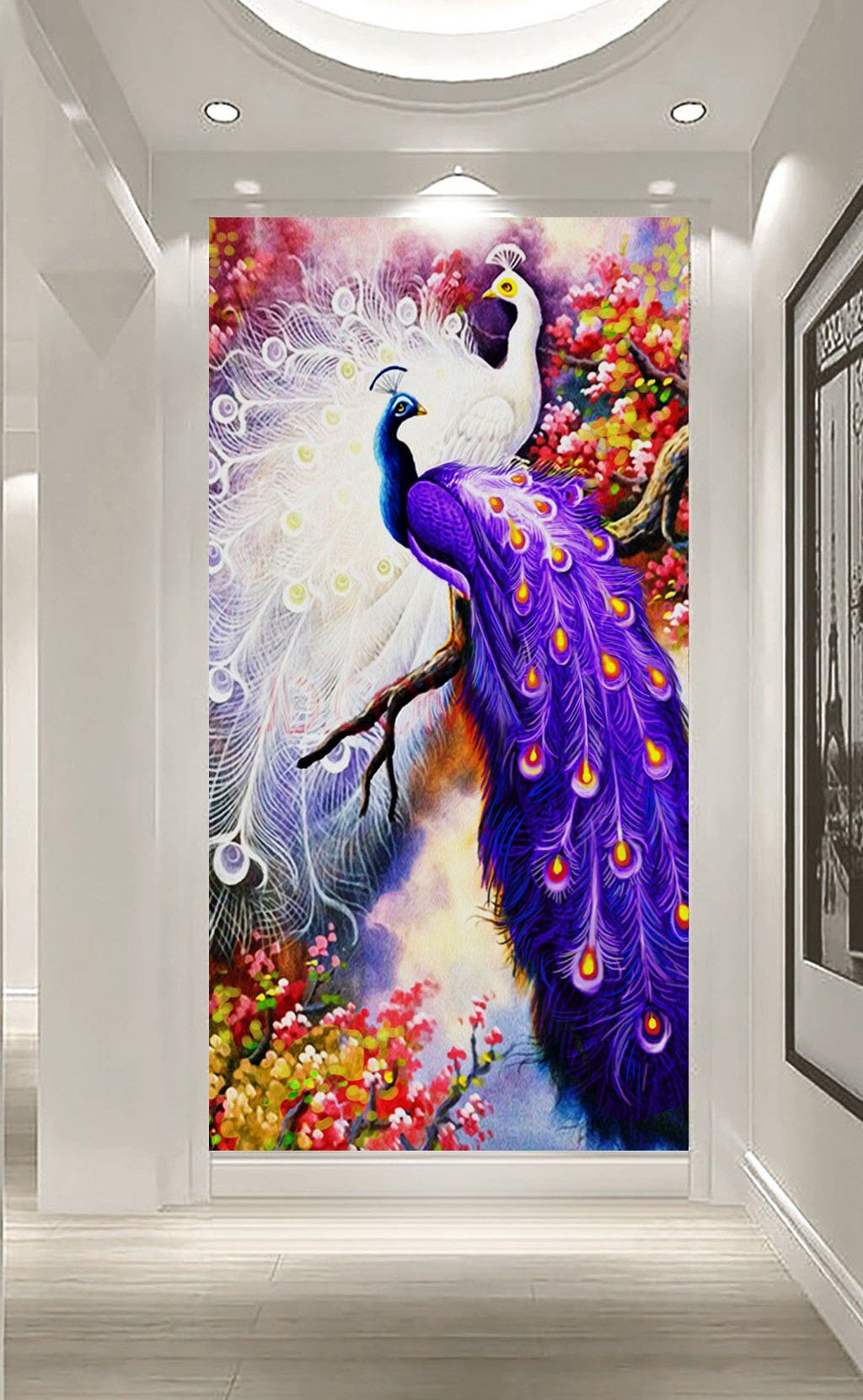 3D Purple Peacock 638 Wall Murals Wallpaper AJ Wallpaper 2 