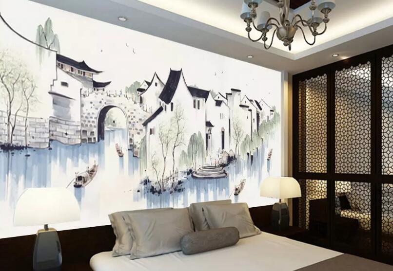 3D Small Town 112 Wall Murals Wallpaper AJ Wallpaper 2 