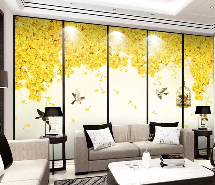 3D Leaf Bird 103 Wall Murals Wallpaper AJ Wallpaper 2 