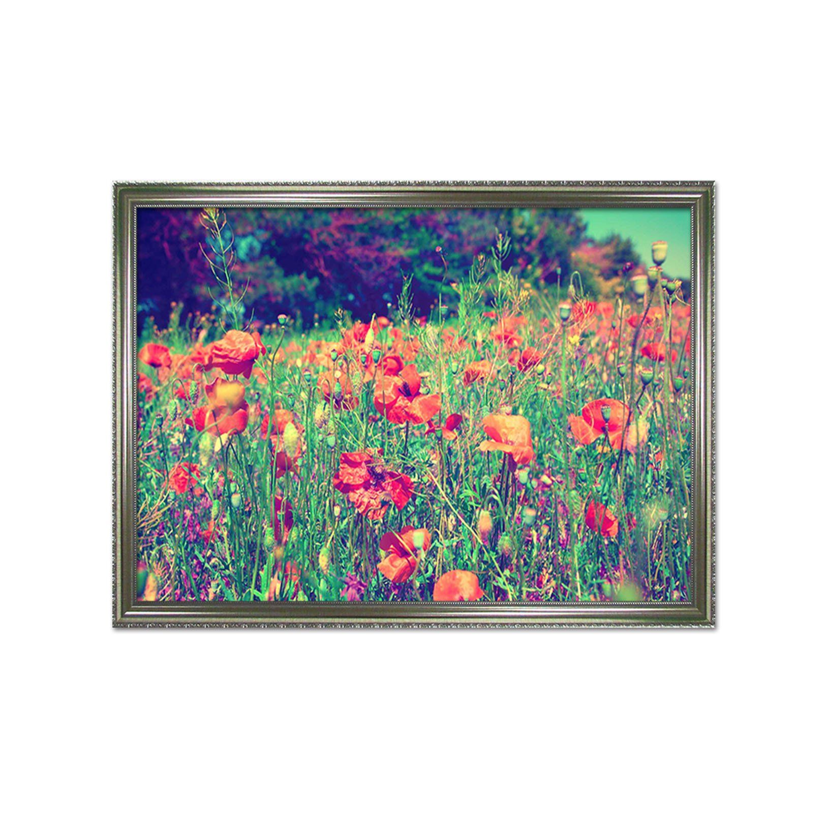 3D Blooming Flowers 097 Fake Framed Print Painting Wallpaper AJ Creativity Home 
