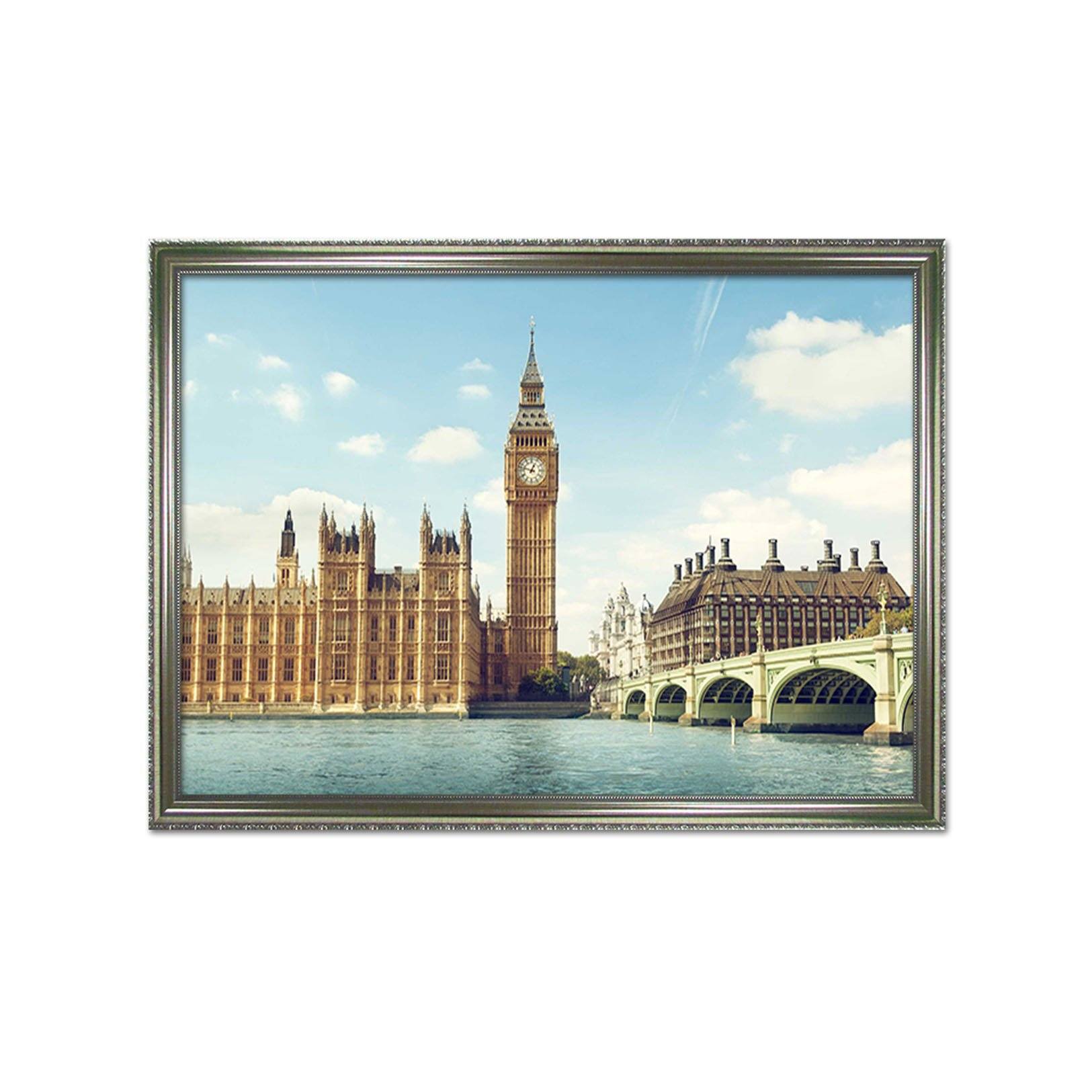 3D Bell Tower 087 Fake Framed Print Painting Wallpaper AJ Creativity Home 