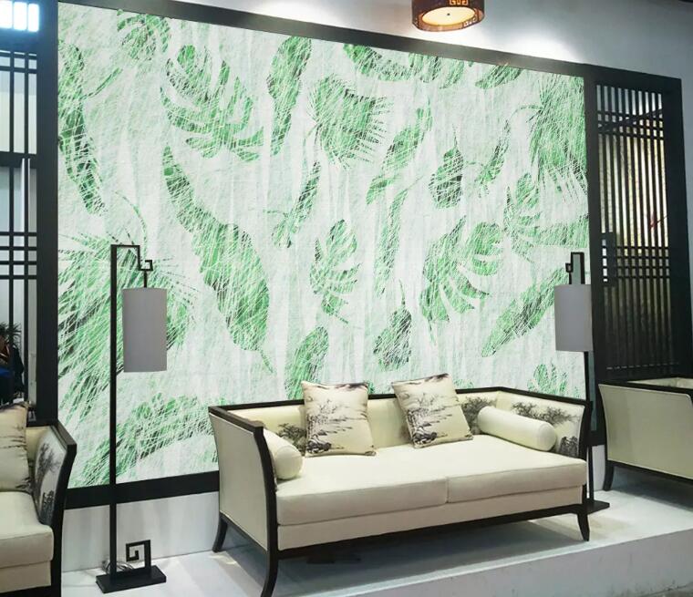 3D Green Leaf 1224 Wall Murals Wallpaper AJ Wallpaper 2 