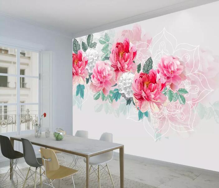 3D Pink Rose 1098 Wall Murals Wallpaper AJ Wallpaper 2 