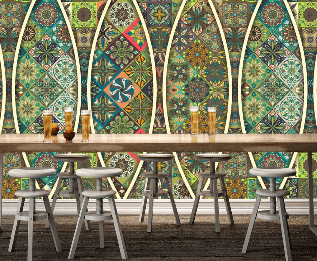 3D Oval Frame Pattern 414 Wallpaper AJ Wallpaper 2 