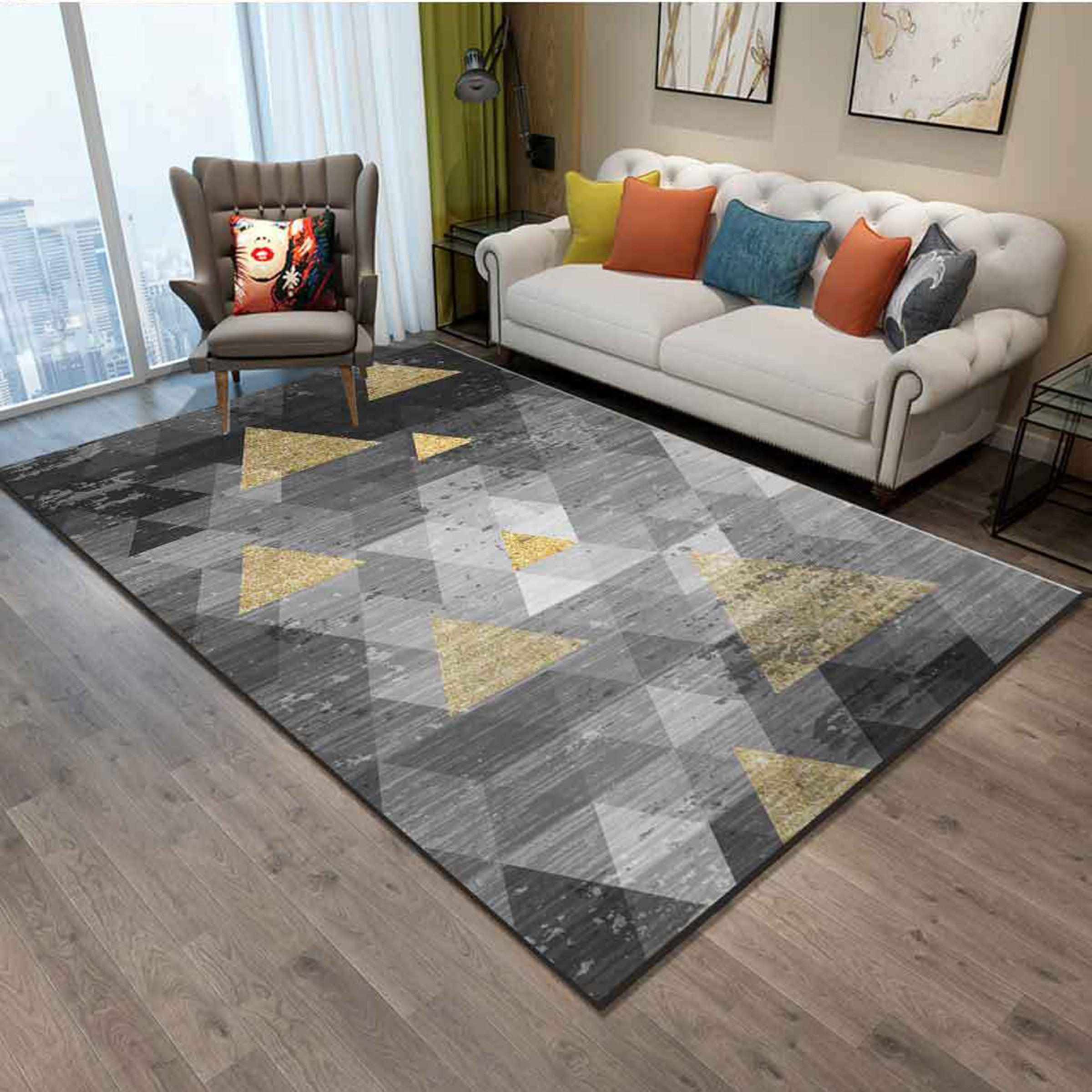 3D Colored Diamond WG573 Non Slip Rug Mat Mat AJ Creativity Home 