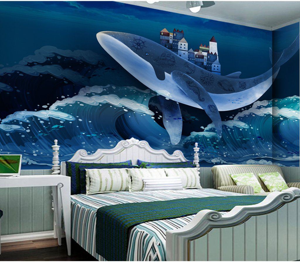 3D Shark 801 Wall Murals Wallpaper AJ Wallpaper 2 