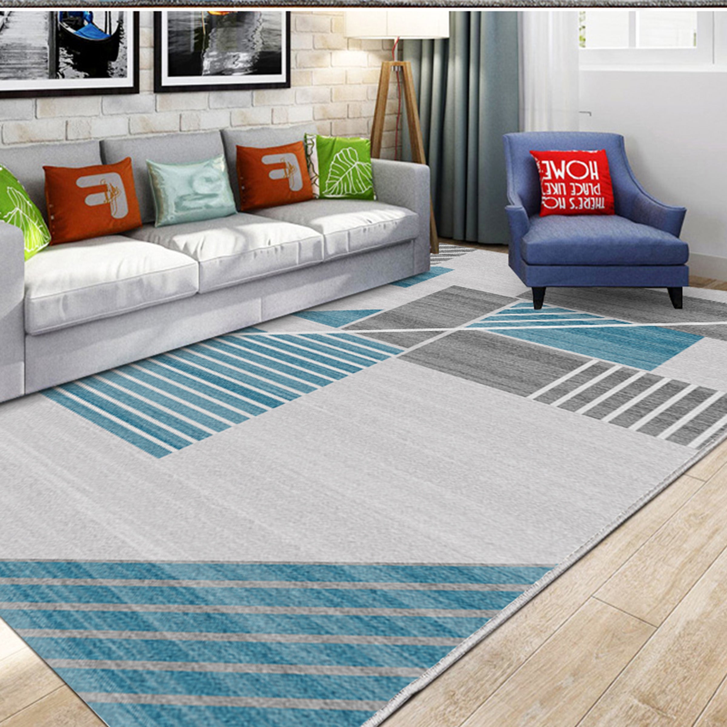 3D Modern Geometric Pattern WG417 Non Slip Rug Mat Mat AJ Creativity Home 