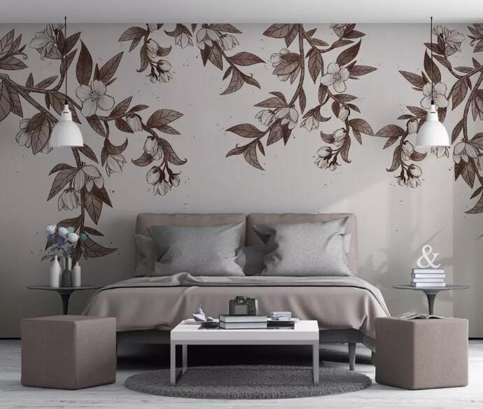 3D Grey Leaves 1659 Wall Murals Wallpaper AJ Wallpaper 2 