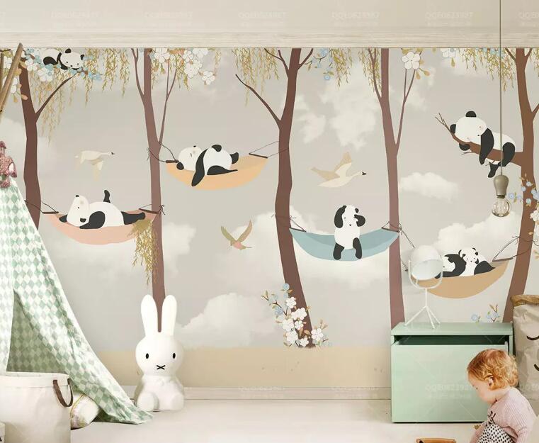 3D Panda 1375 Wall Murals Wallpaper AJ Wallpaper 2 
