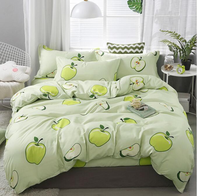 3D Green Apple 12145 Bed Pillowcases Quilt