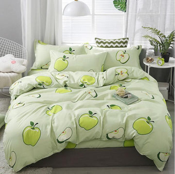 3D Green Apple 12145 Bed Pillowcases Quilt