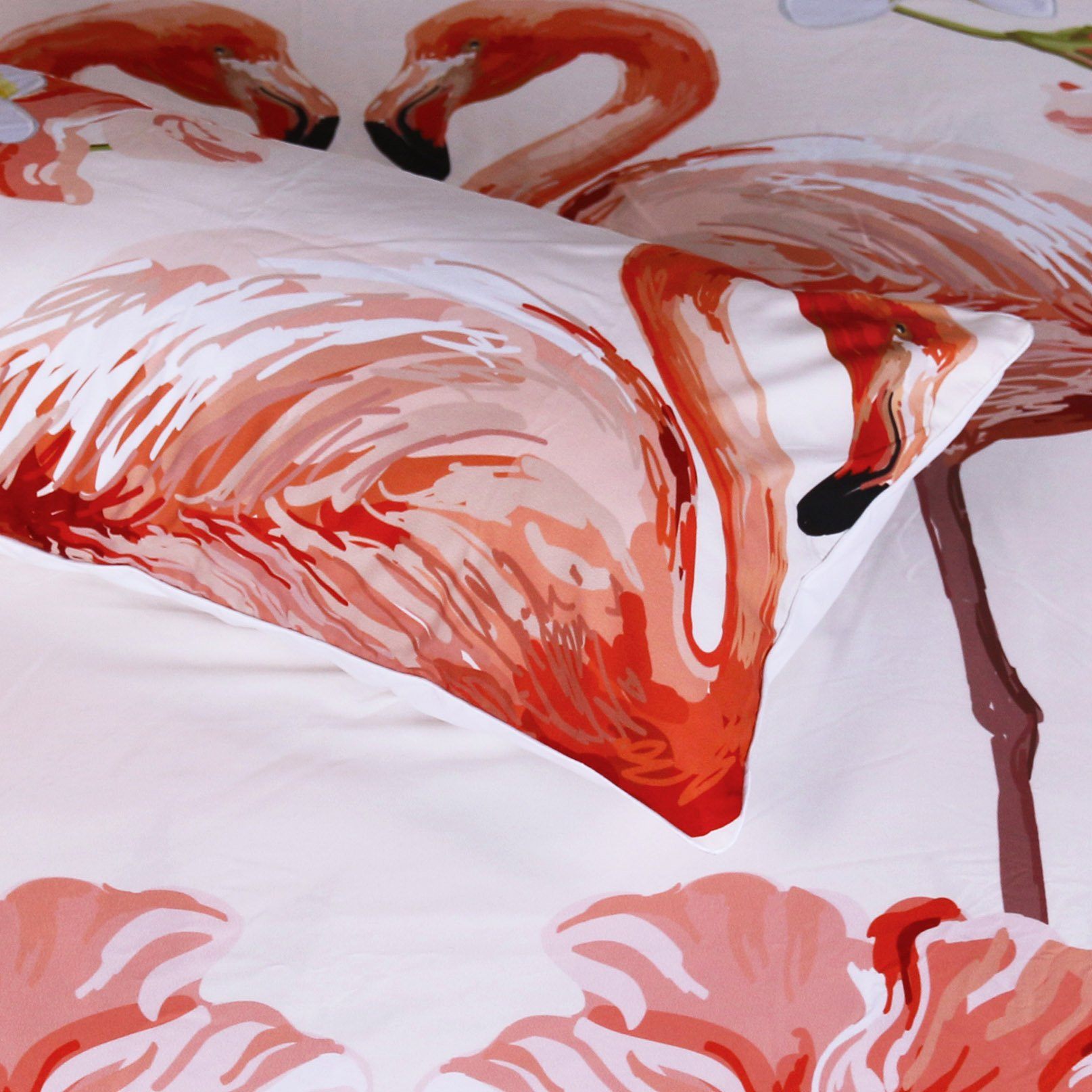 3D Flamingo Flower 151 Bed Pillowcases Quilt Wallpaper AJ Wallpaper 