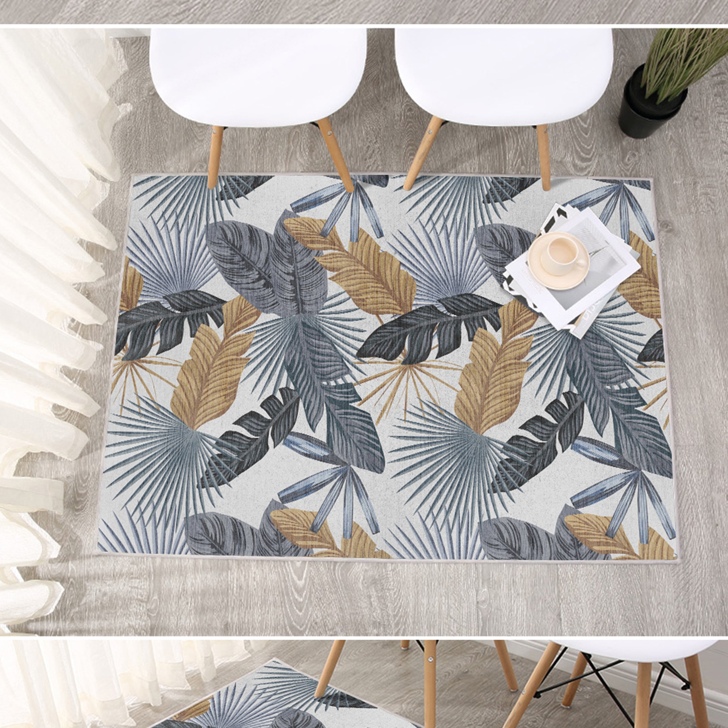 3D Green Leaves WG538 Non Slip Rug Mat Mat AJ Creativity Home 