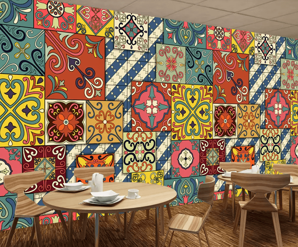 3D Palace Color Pattern 411 Wallpaper AJ Wallpaper 2 