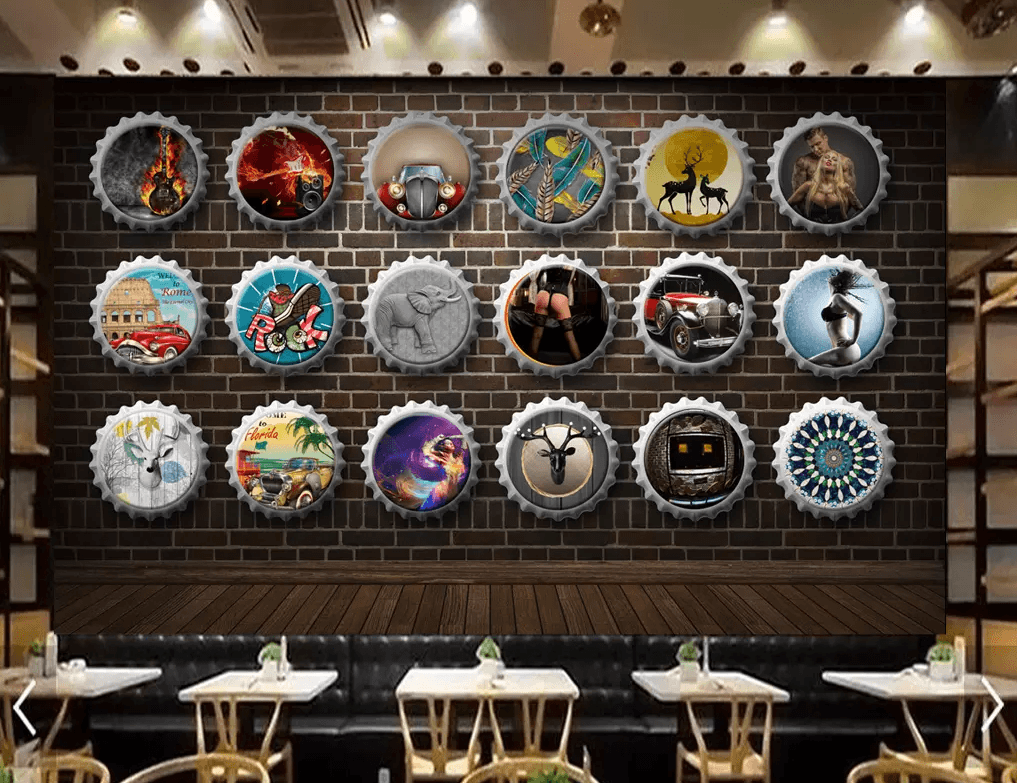 3D Row Cap Pattern 449 Wallpaper AJ Wallpaper 2 