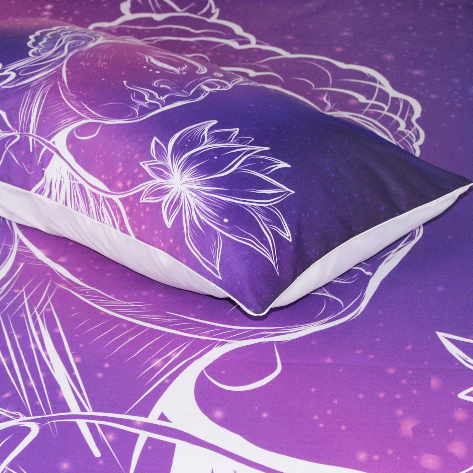 3D Deep Purple Buddha 174 Bed Pillowcases Quilt Wallpaper AJ Wallpaper 