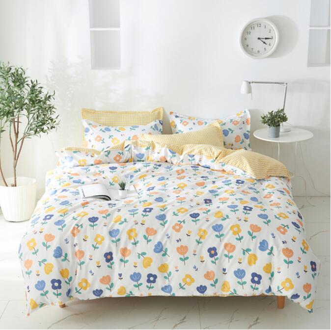 3D Yellow And Blue Floral 13140 Bed Pillowcases Quilt