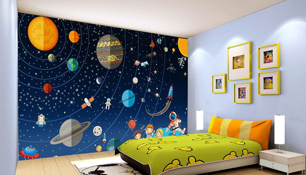 3D Color Planet WC070 Wall Murals