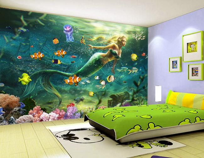 3D Mermaid 606 Wall Murals Wallpaper AJ Wallpaper 2 
