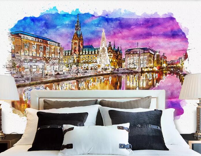 3D Color City 1260 Wall Murals Wallpaper AJ Wallpaper 2 