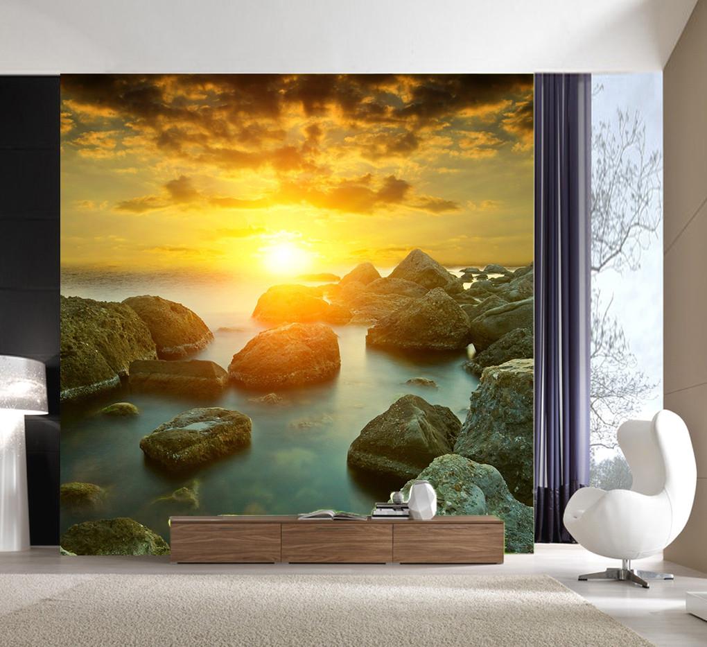3D Sunrise Sea Clouds 078 Wallpaper AJ Wallpaper 