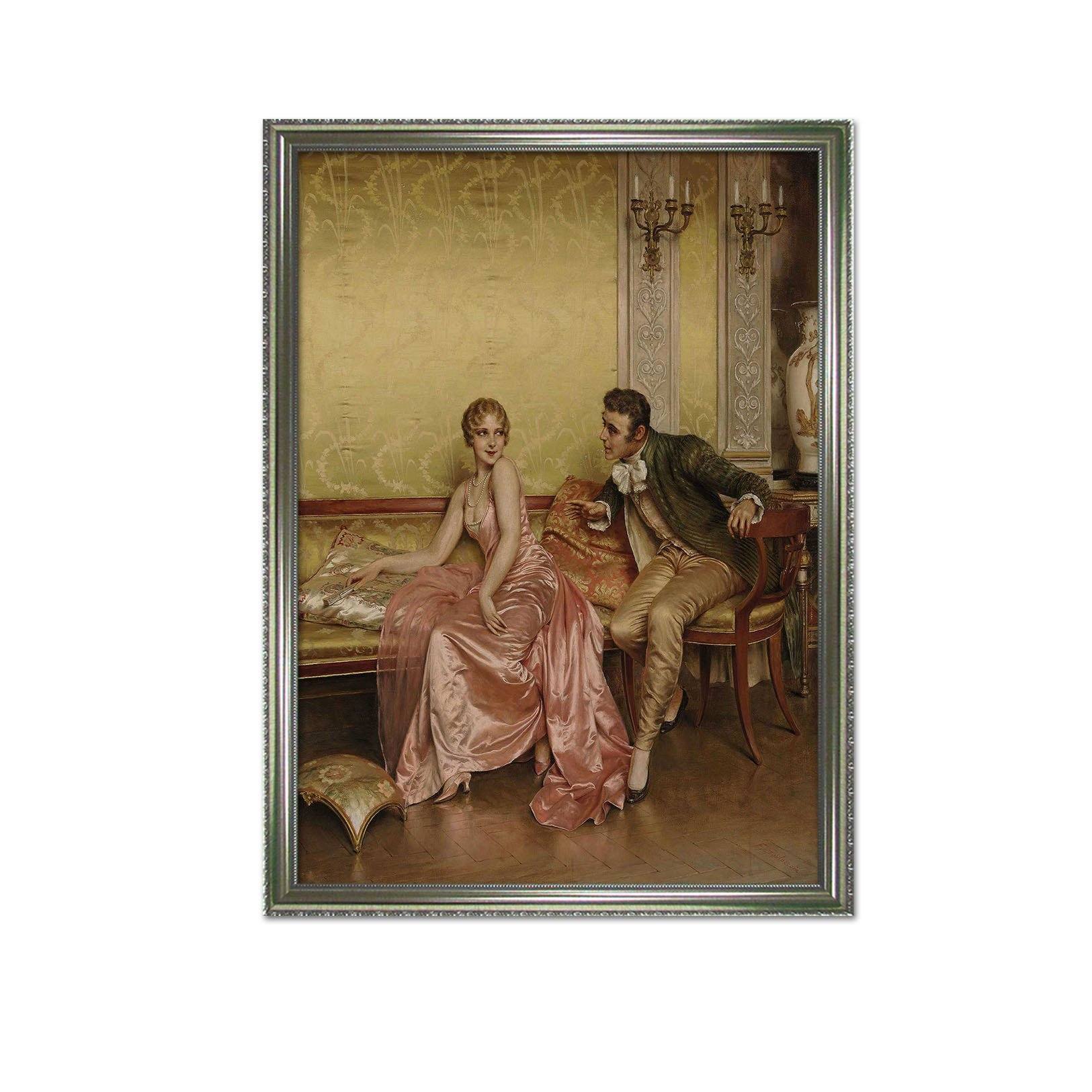 3D Sofa Chat 150 Fake Framed Print Painting Wallpaper AJ Creativity Home 