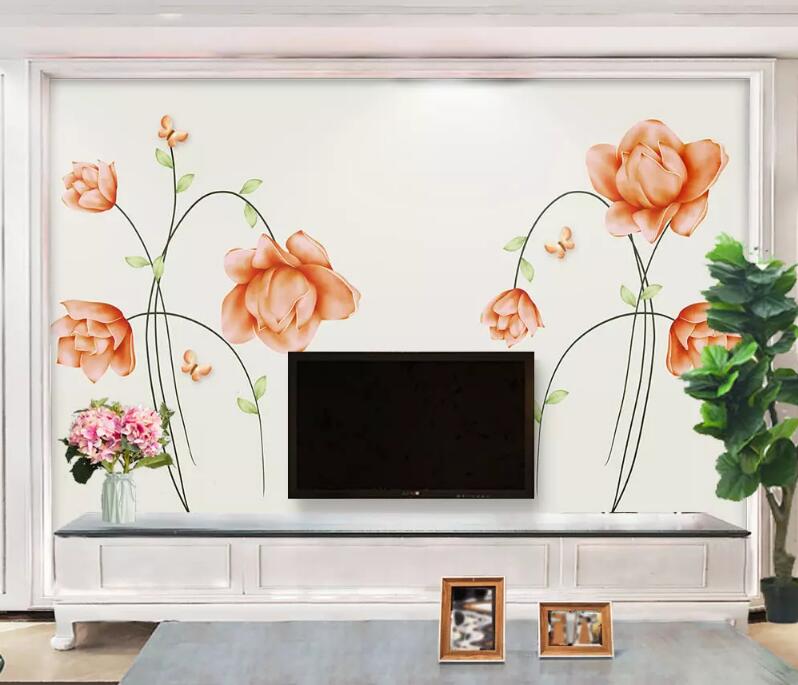 3D Pink Flowers 1020 Wall Murals Wallpaper AJ Wallpaper 2 
