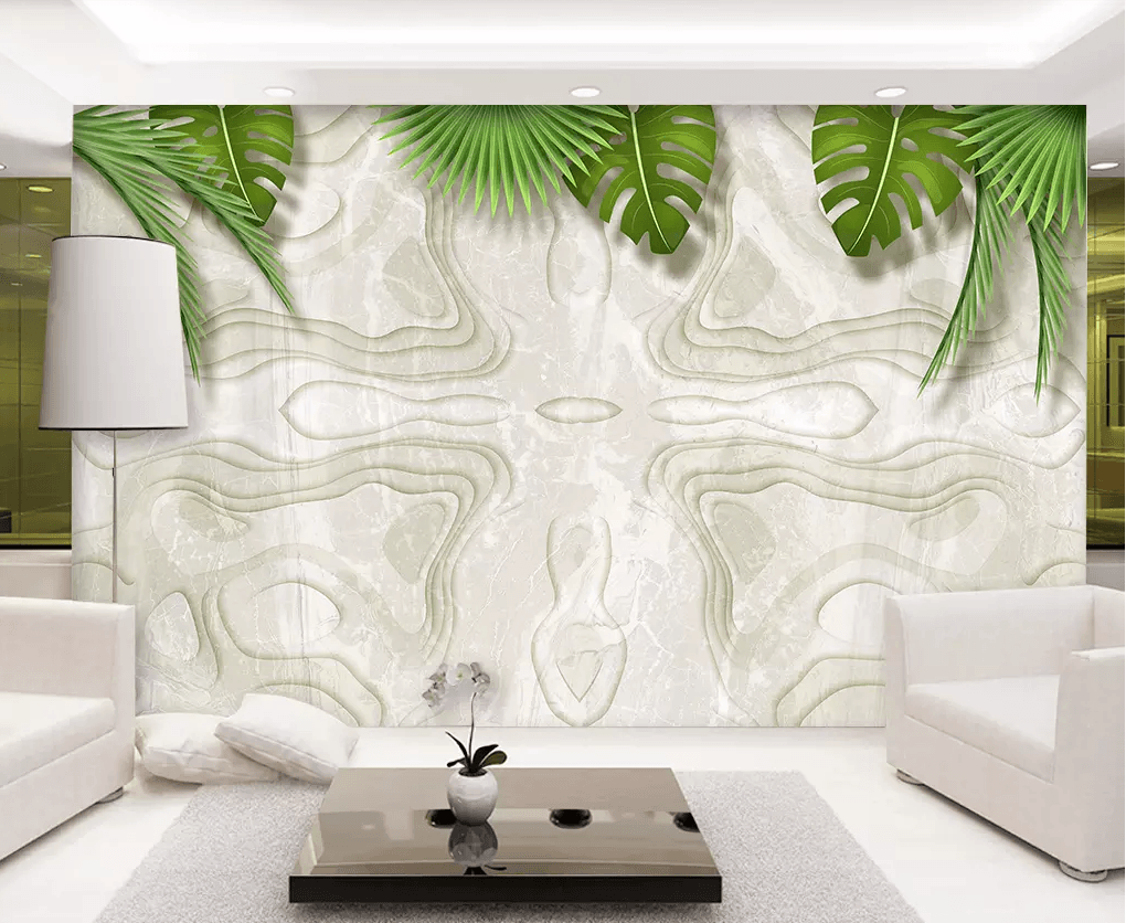 3D Leaves Pattern 405 Wallpaper AJ Wallpaper 2 
