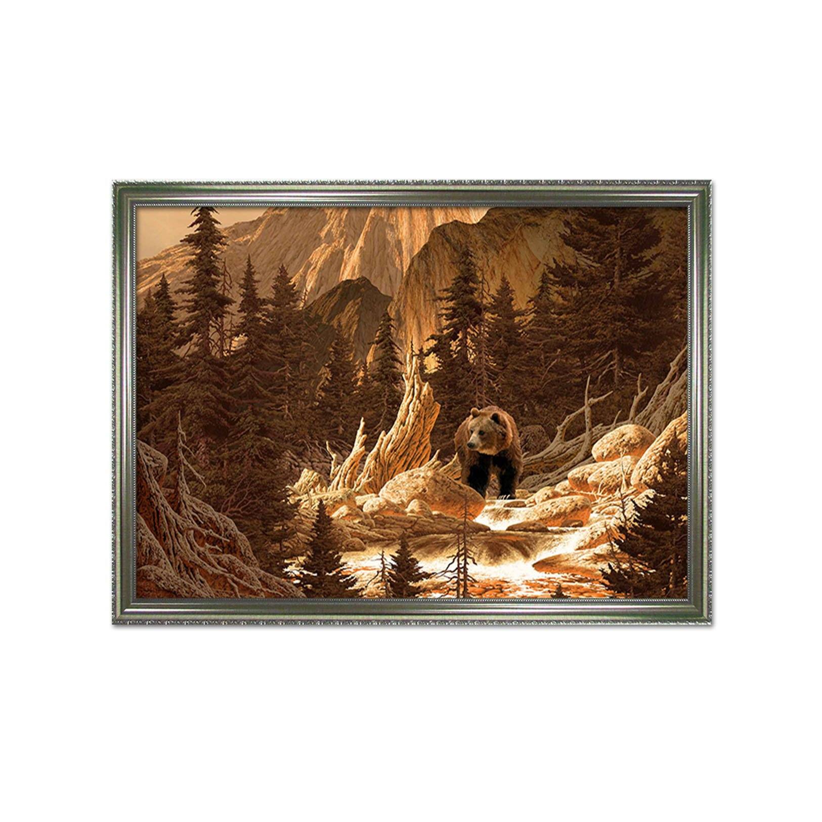 3D Brown Bear 164 Fake Framed Print Painting Wallpaper AJ Creativity Home 