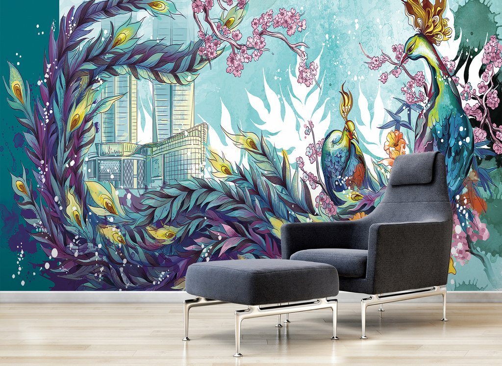 3D Peacock 337 Wall Murals Wallpaper AJ Wallpaper 2 