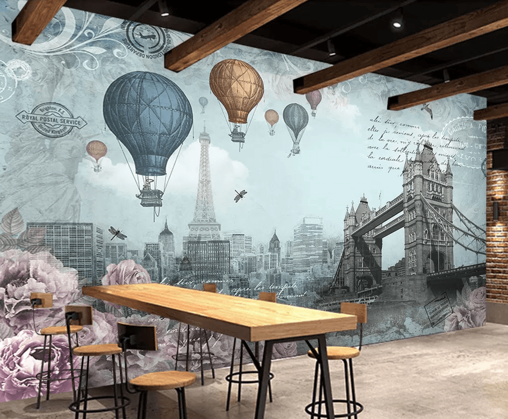 3D Hot Air Balloon Bridge 160 Wallpaper AJ Wallpaper 2 