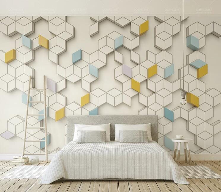 3D Diamond Floor Tile WC134 Wall Murals Wallpaper AJ Wallpaper 2 