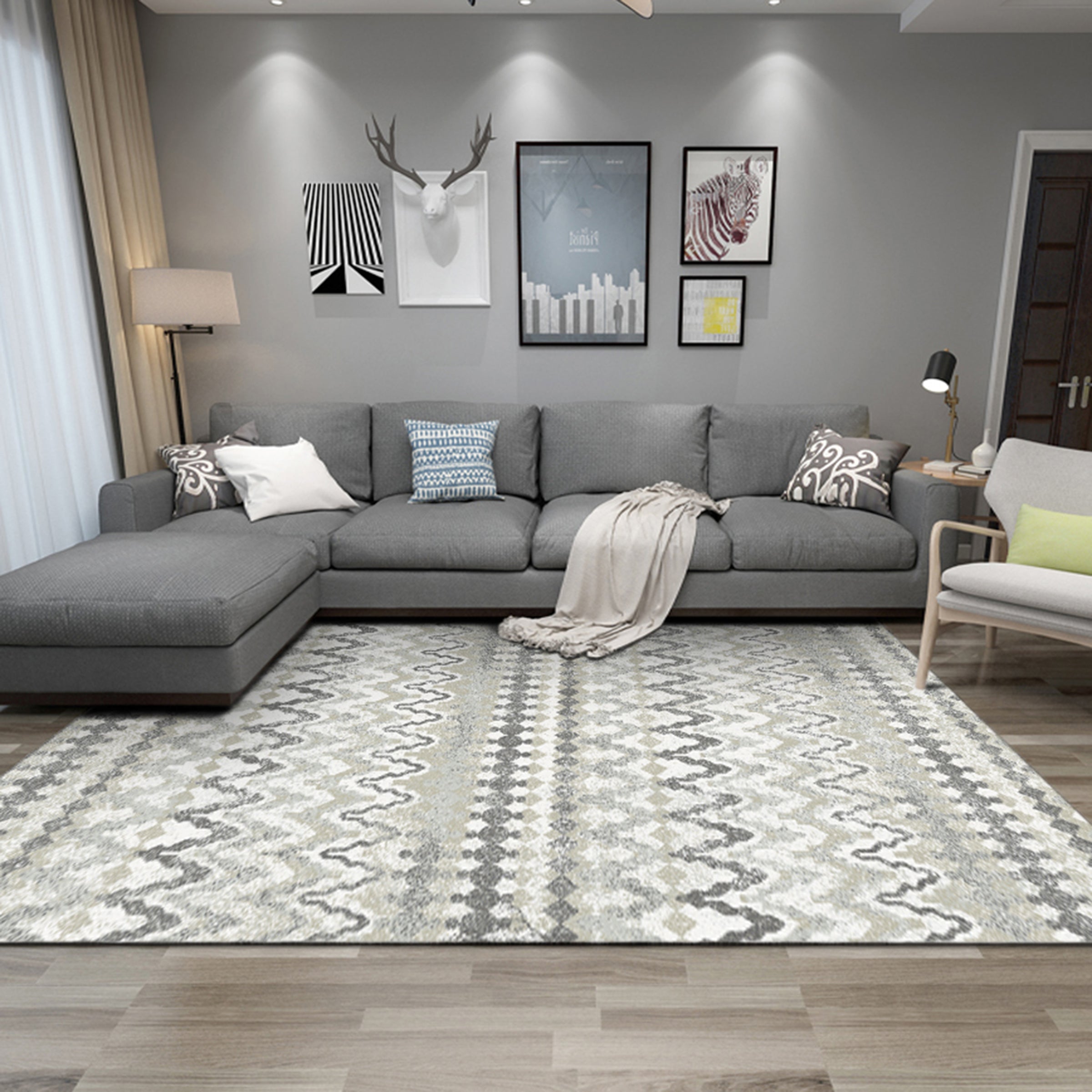 3D Color Geometry WG214 Non Slip Rug Mat Mat AJ Creativity Home 