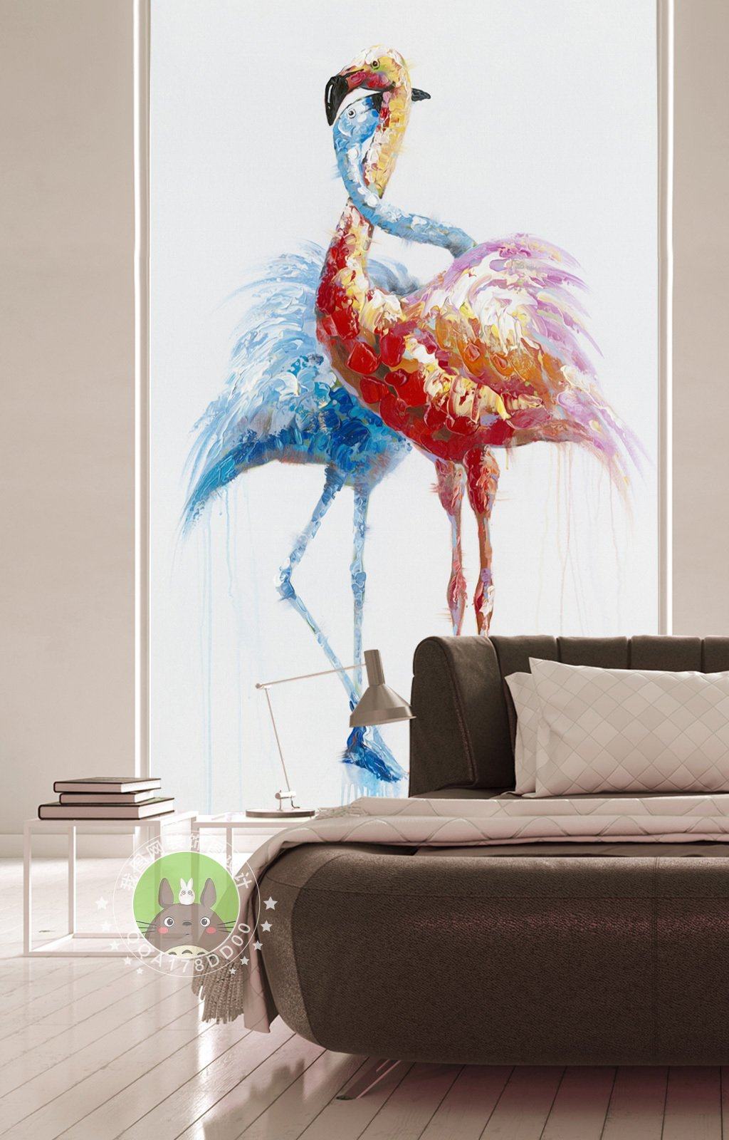3D Colored Flamingo 647 Wall Murals Wallpaper AJ Wallpaper 2 