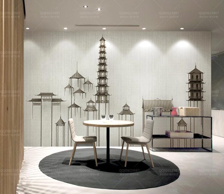 3D Sketch Building WC159 Wall Murals Wallpaper AJ Wallpaper 2 