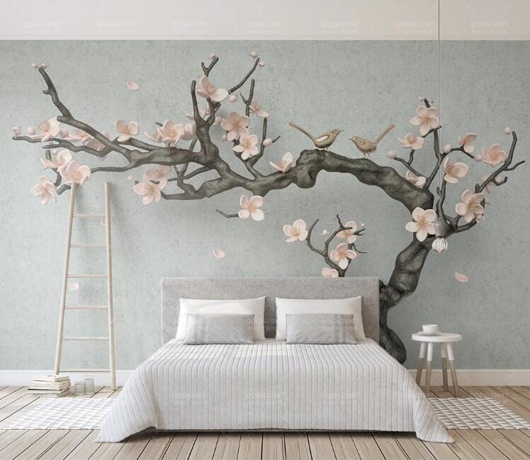 3D Pink Plum WC232 Wall Murals Wallpaper AJ Wallpaper 2 