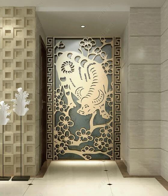 3D Golden Cow WC285 Wall Murals Wallpaper AJ Wallpaper 2 