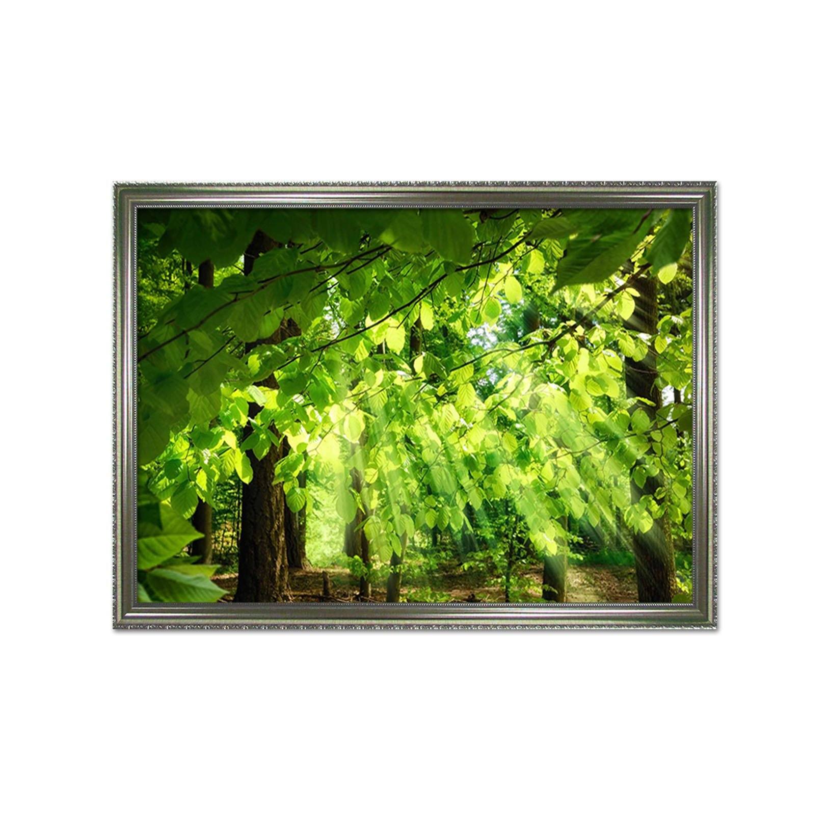 3D Shade Trees 010 Fake Framed Print Painting Wallpaper AJ Creativity Home 