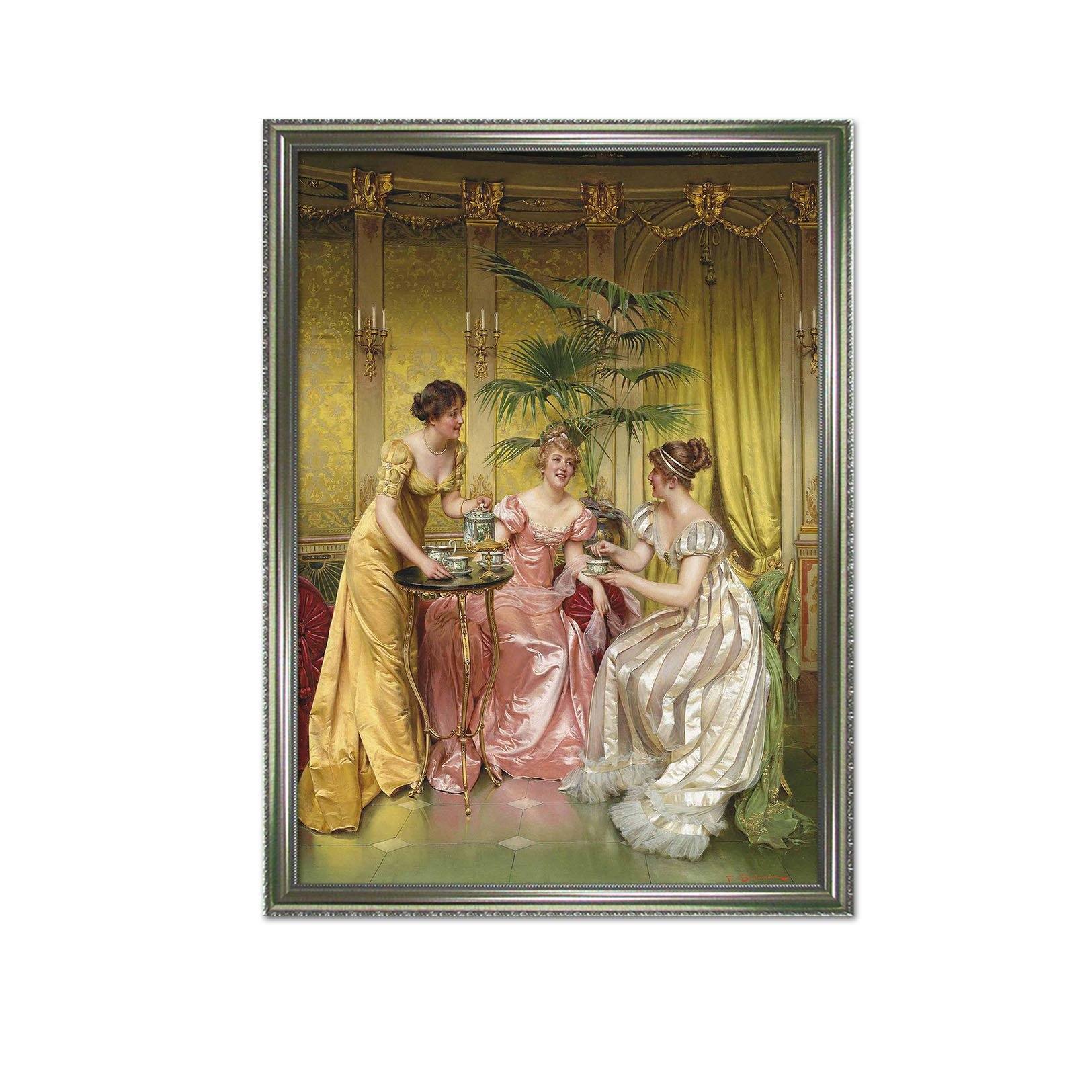 3D Afternoon Tea 149 Fake Framed Print Painting Wallpaper AJ Creativity Home 