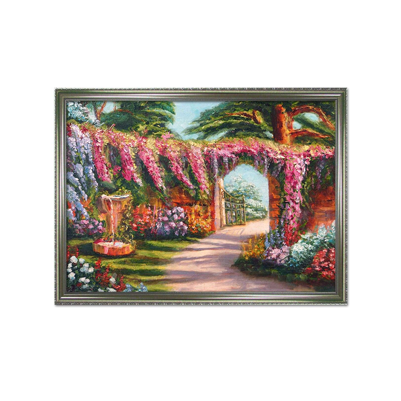 3D Yard Flowers 001 Fake Framed Print Painting Wallpaper AJ Creativity Home 