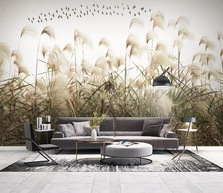 3D Reeds Drifting 924 Wall Murals Wallpaper AJ Wallpaper 2 