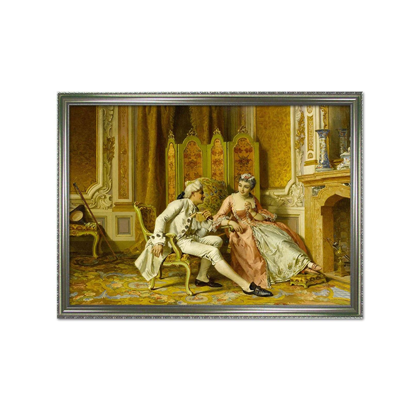 3D Couples Look 140 Fake Framed Print Painting Wallpaper AJ Creativity Home 