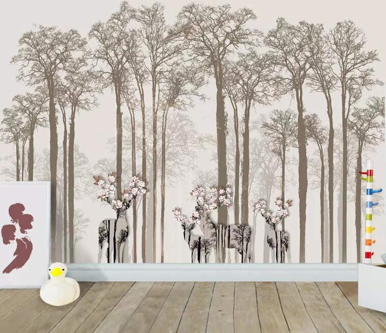 3D Misty Woods 1143 Wall Murals Wallpaper AJ Wallpaper 2 