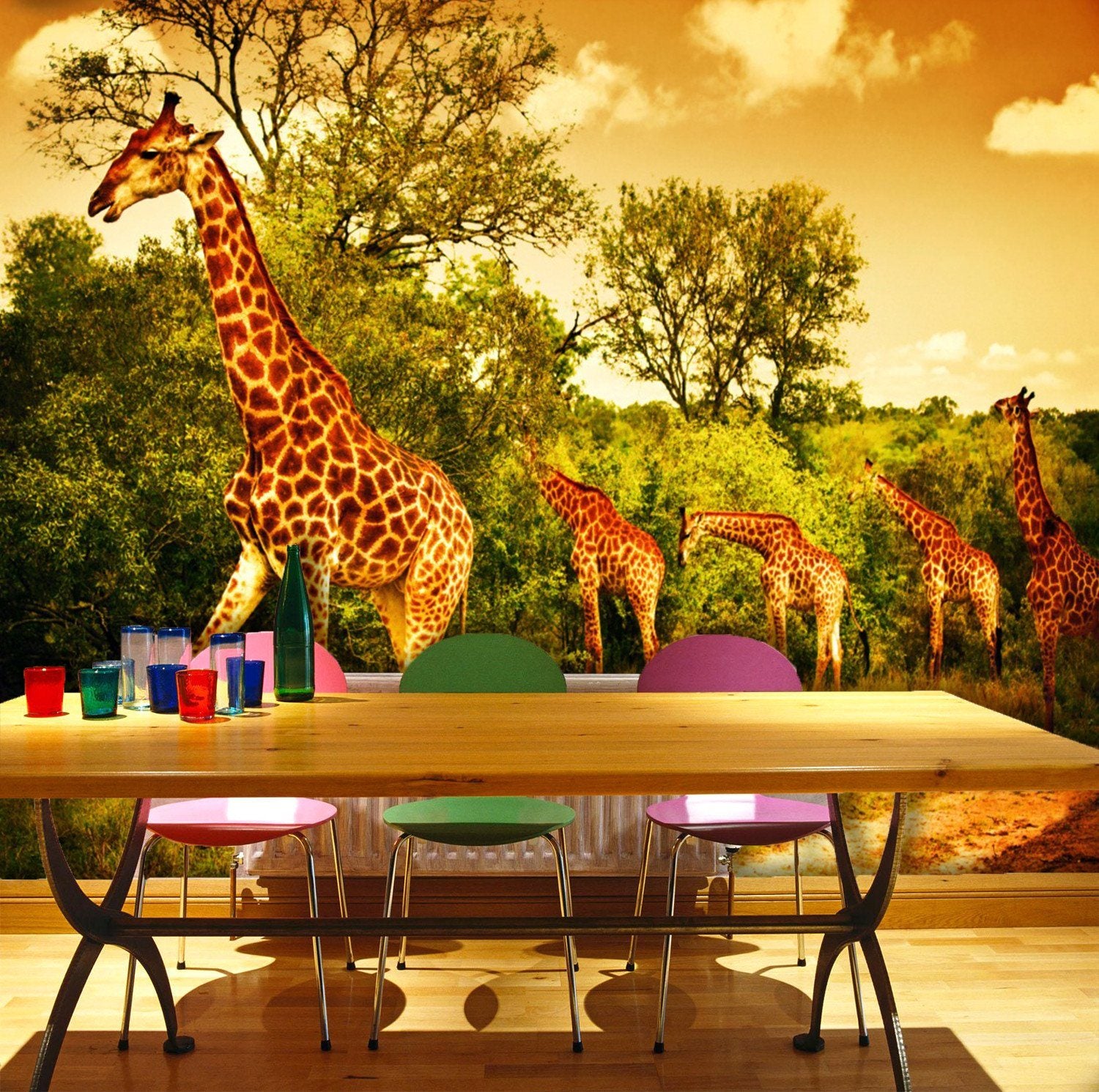 3D Giraffe Family 079 Wallpaper AJ Wallpaper 